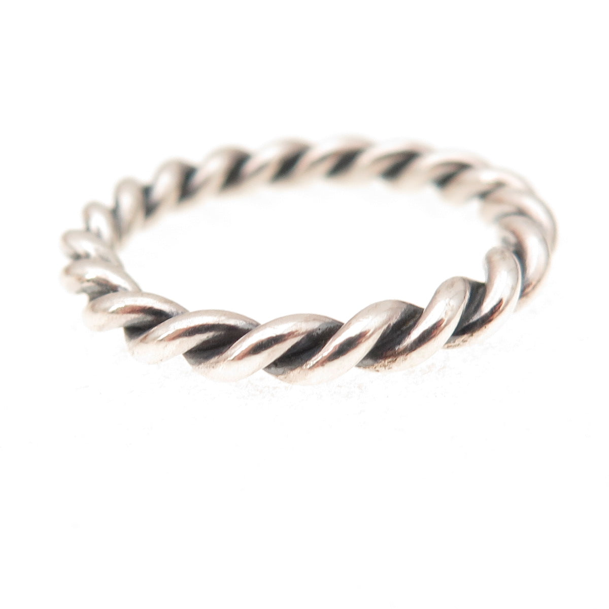 Pandora 925 Sterling Silver Twisted Band Ring Size 7.5