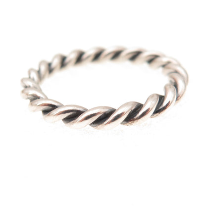 Pandora 925 Sterling Silver Twisted Band Ring Size 7.5