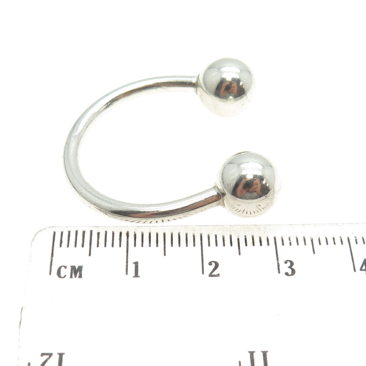 TIFFANY & CO 925 Sterling Silver Vintage Screw-Off Ball Key Ring