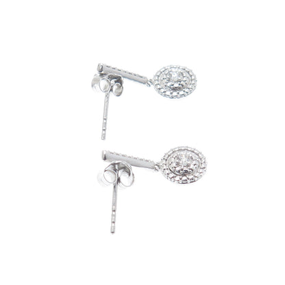 RL RICHLINE 925 Sterling Silver Real Round-Cut Diamond Accent Drop Earrings
