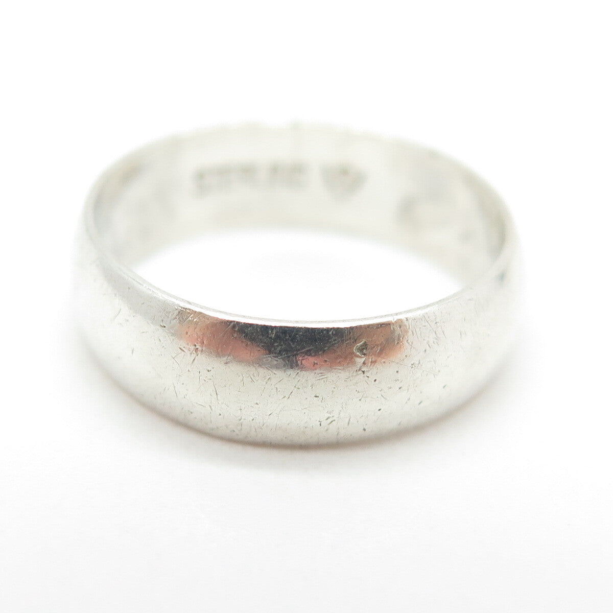 J.D. SCHLANG CO. 925 Sterling Silver Vintage Classic Wedding Band Ring Size 6