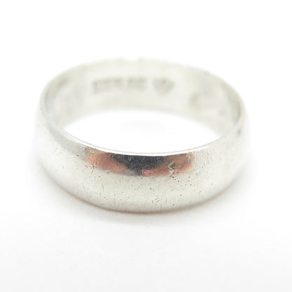 J.D. SCHLANG CO. 925 Sterling Silver Vintage Classic Wedding Band Ring Size 6