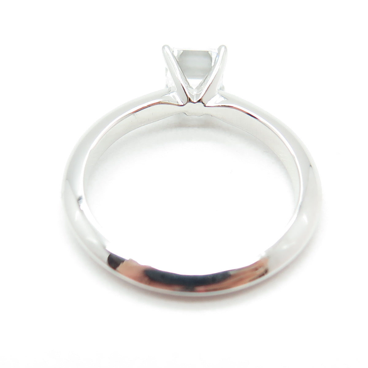 JD by Jewellery Design Sterling Silver Asscher-Cut C Z Engagement Ring Size 7