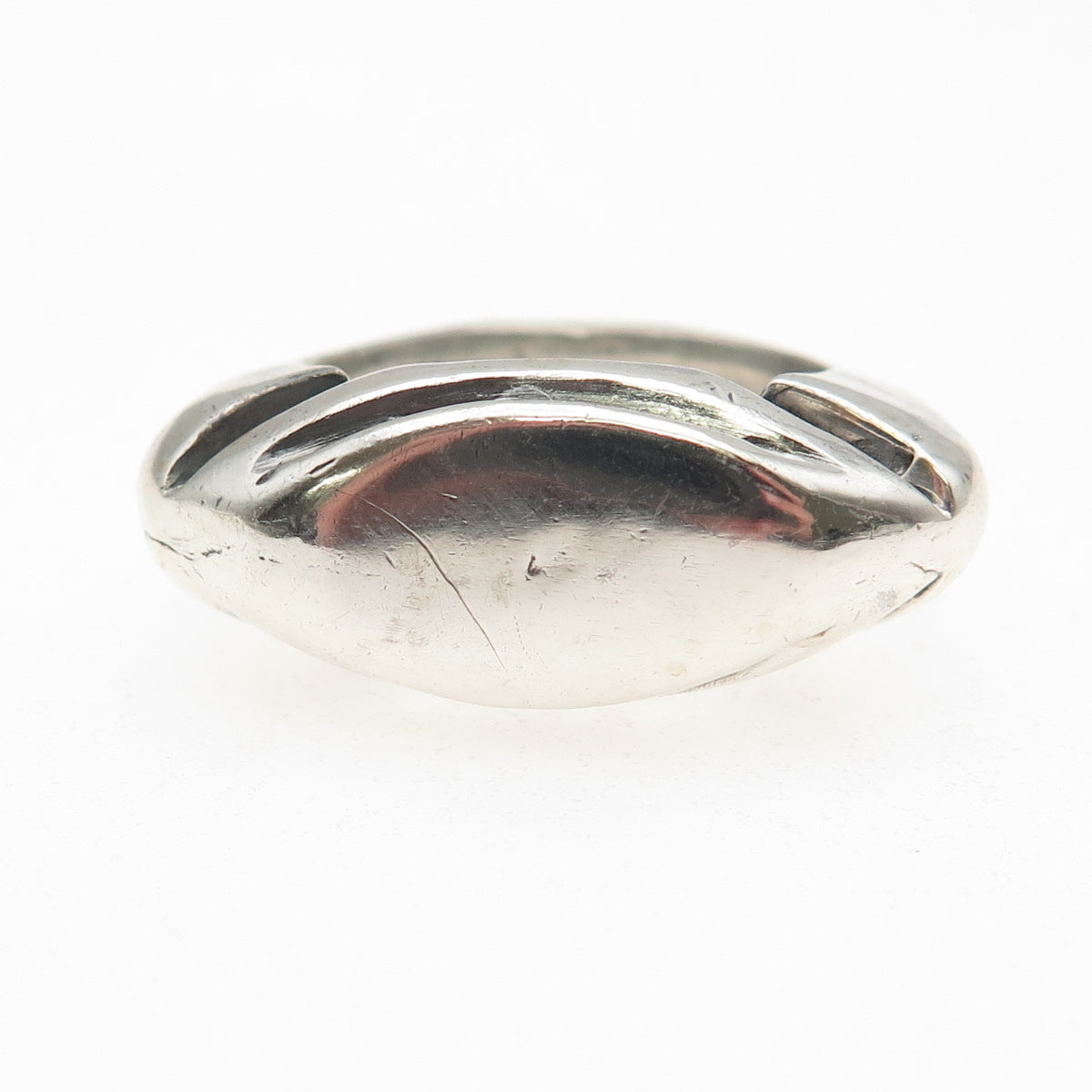 925 Sterling Silver Vintage Modernist Oxidized Ring Size 7