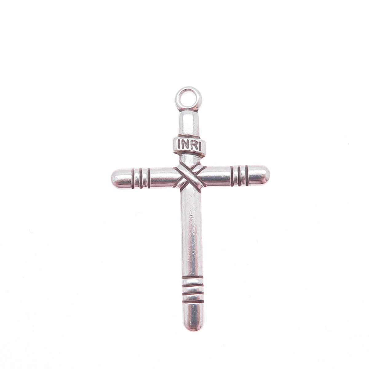 Old Pawn 925 Sterling Silver Vintage Southwestern Cross Tribal Charm Pendant