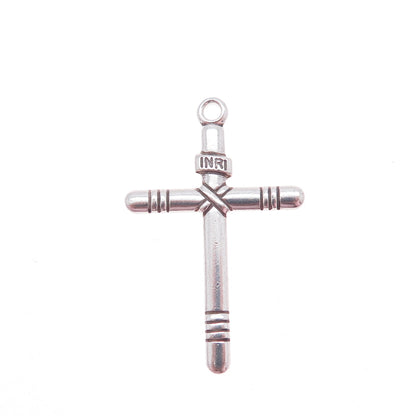Old Pawn 925 Sterling Silver Vintage Southwestern Cross Tribal Charm Pendant