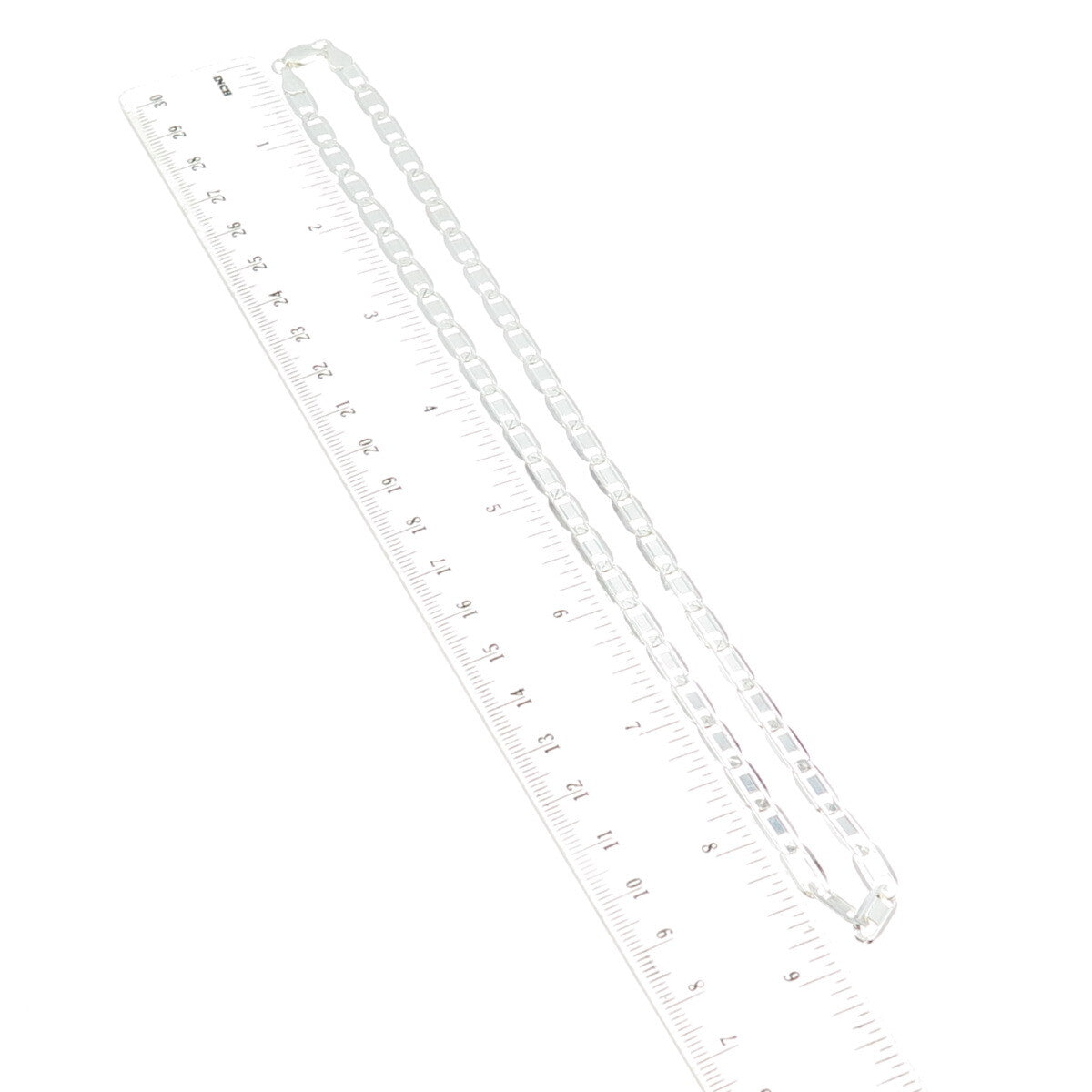 925 Sterling Silver Italy Flat Anchor Mariner Chain Necklace 18"