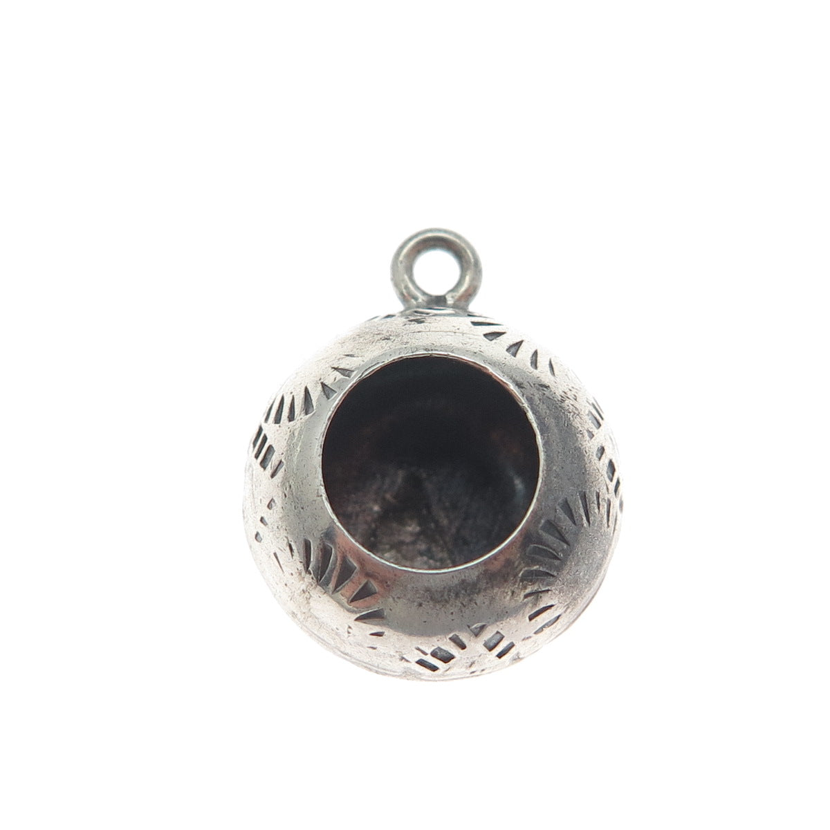 Old Pawn 925 Sterling Silver Vintage Southwestern Native Bowl Charm Pendant