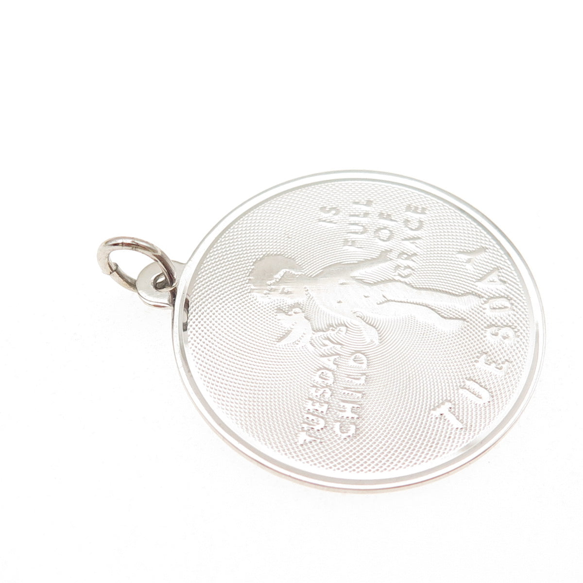 JAY POSON 925 Sterling Silver Vintage Tuesday's Child Charm Pendant