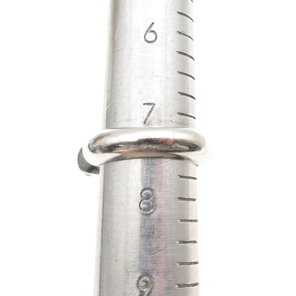 Emilia Castillo 925 Sterling Silver Vintage Mexico Snail Oxidized Ring Size 7.5