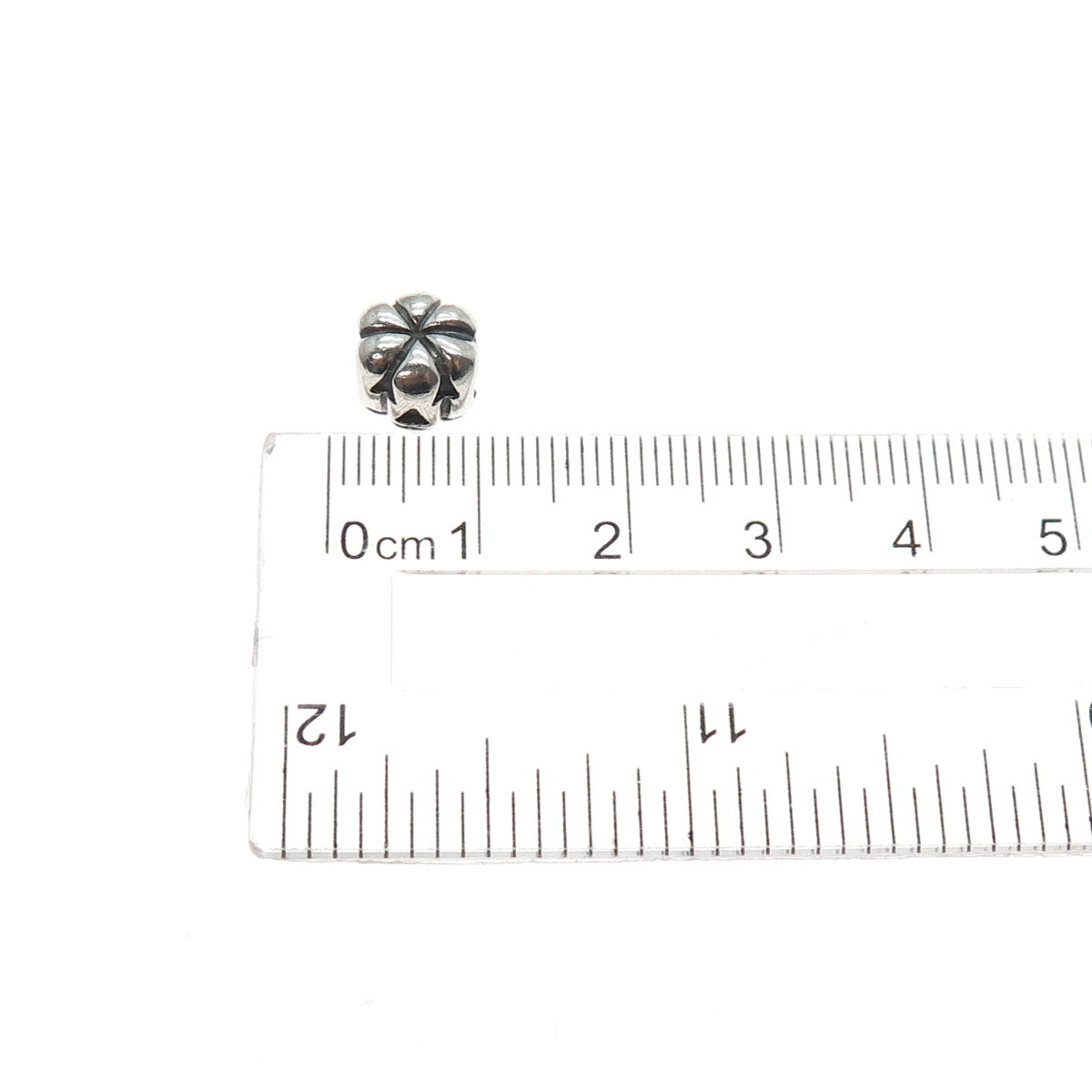 PANDORA 925 Sterling Silver Jack O'Lantern Pumpkin Slide Bead Charm