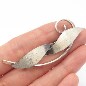925 Sterling Silver Vintage Modernist Pin Brooch