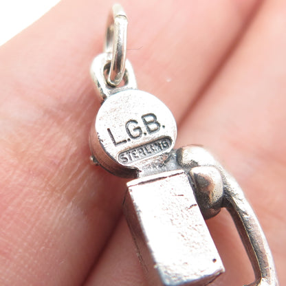 LGB BALFOUR Sterling Silver Vintage Rotary Pay Phone Minimalist Charm Pendant