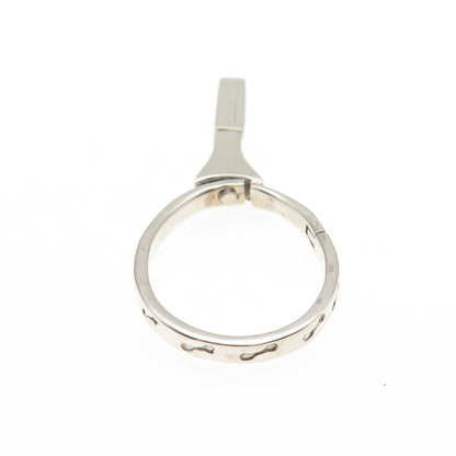 925 Sterling Silver Vintage Mexico Tennis Racket Key Ring Holder