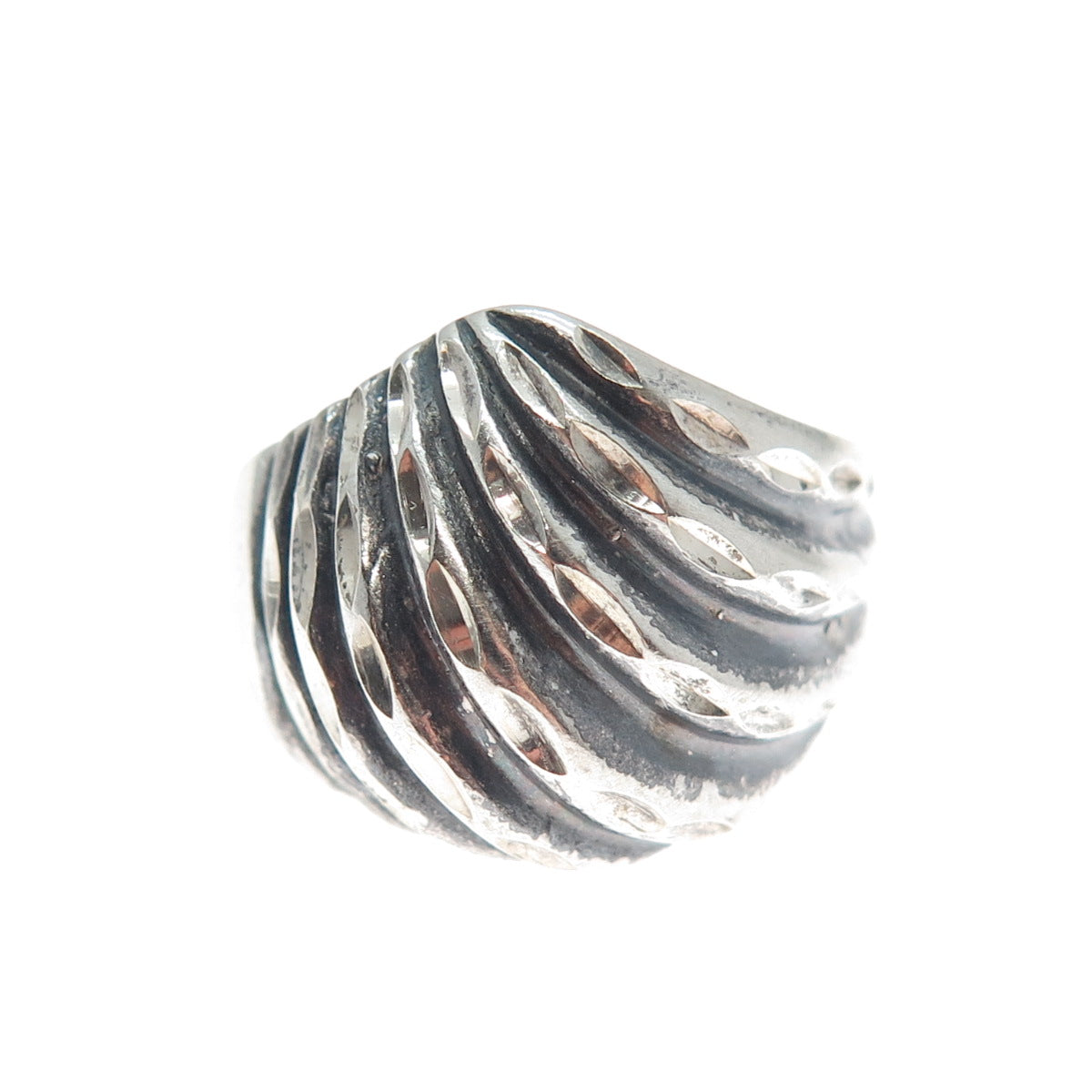 MAISELS INDIAN TRADING Sterling Silver Vintage Modernist Oxidized Ring Size 8