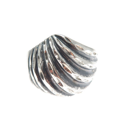 MAISELS INDIAN TRADING Sterling Silver Vintage Modernist Oxidized Ring Size 8
