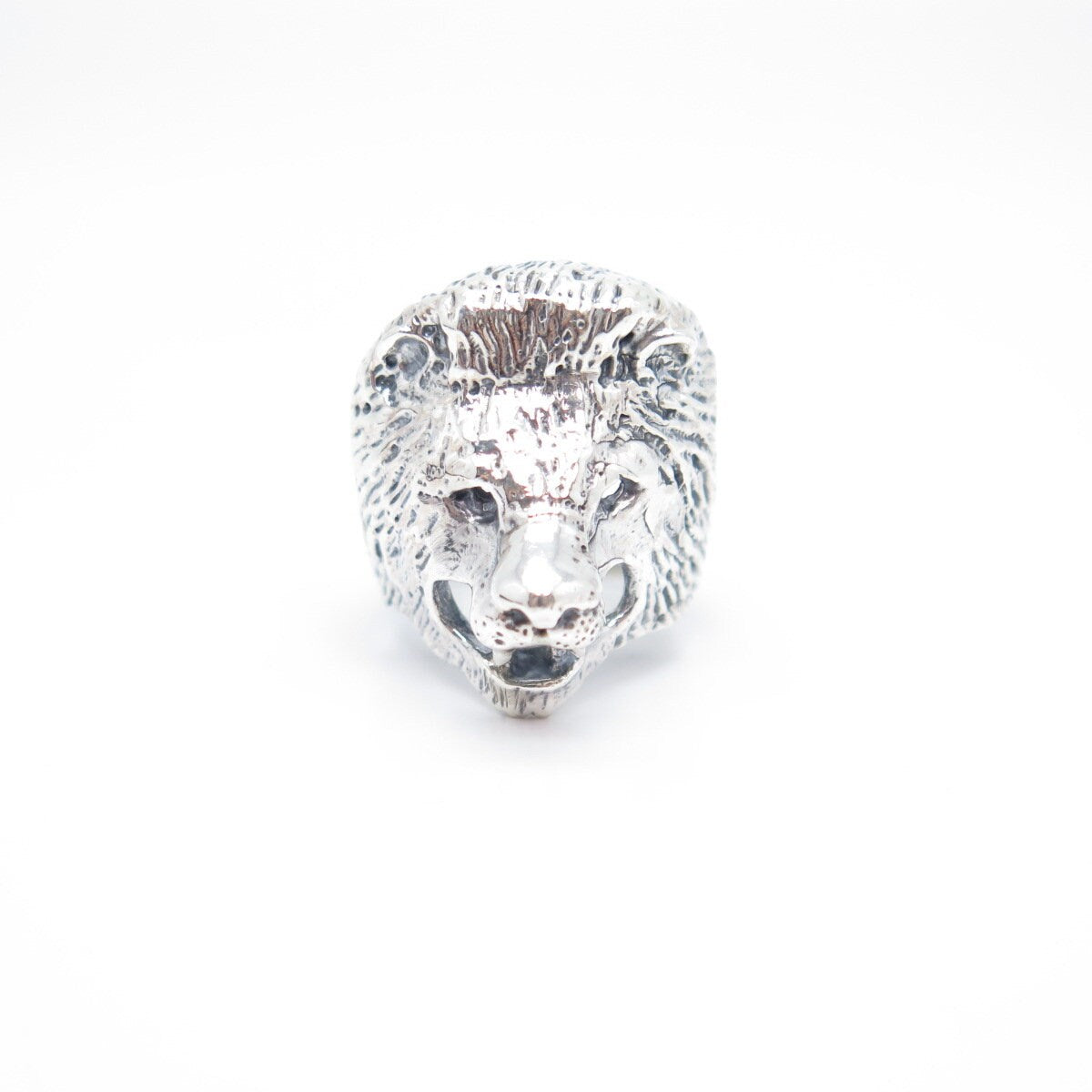 925 Sterling Silver Vintage Lion Ring Size 8.25