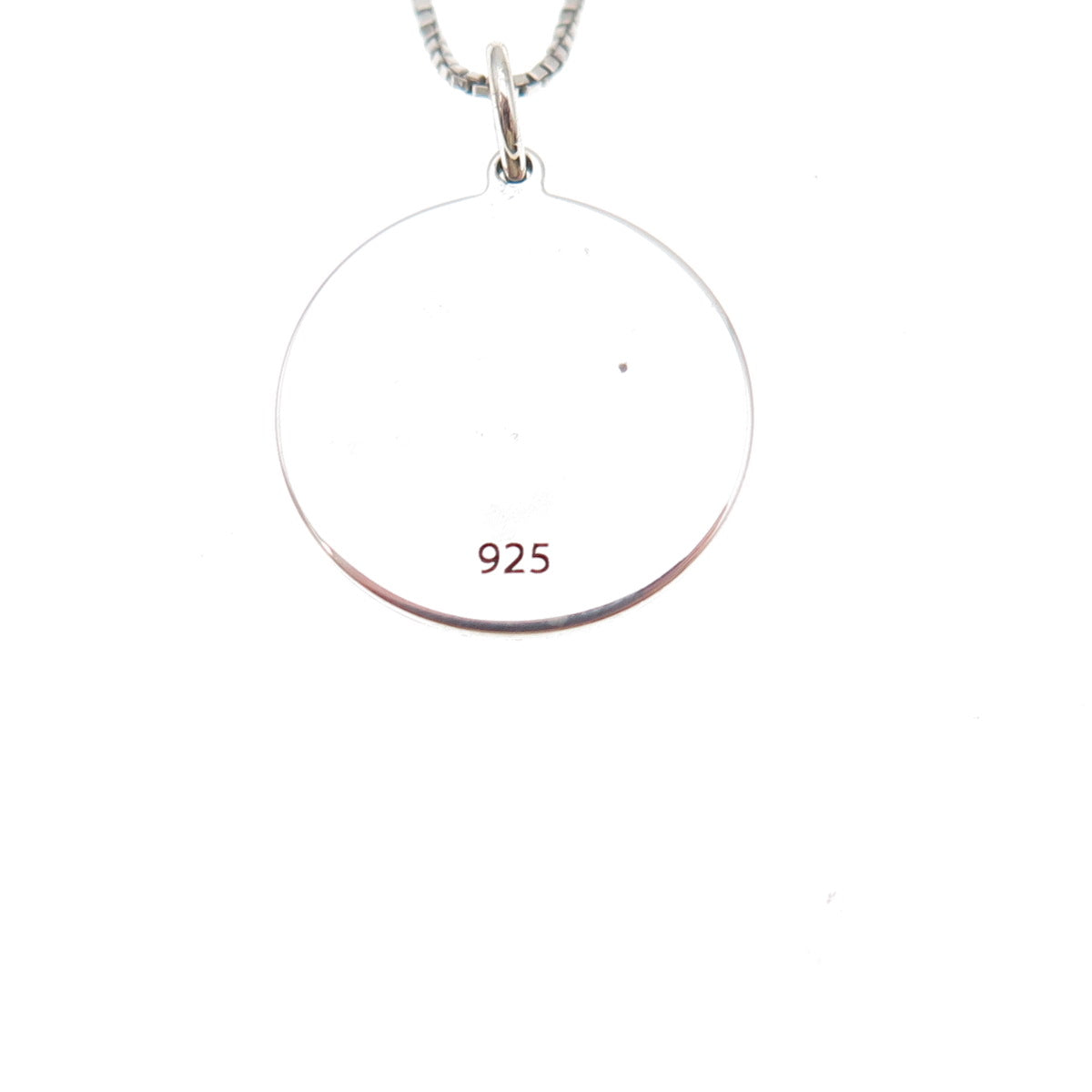 925 Sterling Silver Enamel It's A Boy Box Chain Necklace 18"