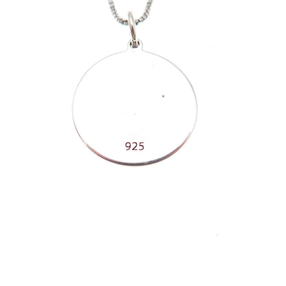 925 Sterling Silver Enamel It's A Boy Box Chain Necklace 18"