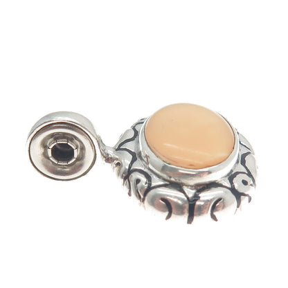 ESPO JOSEPH ESPOSITO 925 Sterling Silver Vintage Real Cream MOP Tribal Pendant