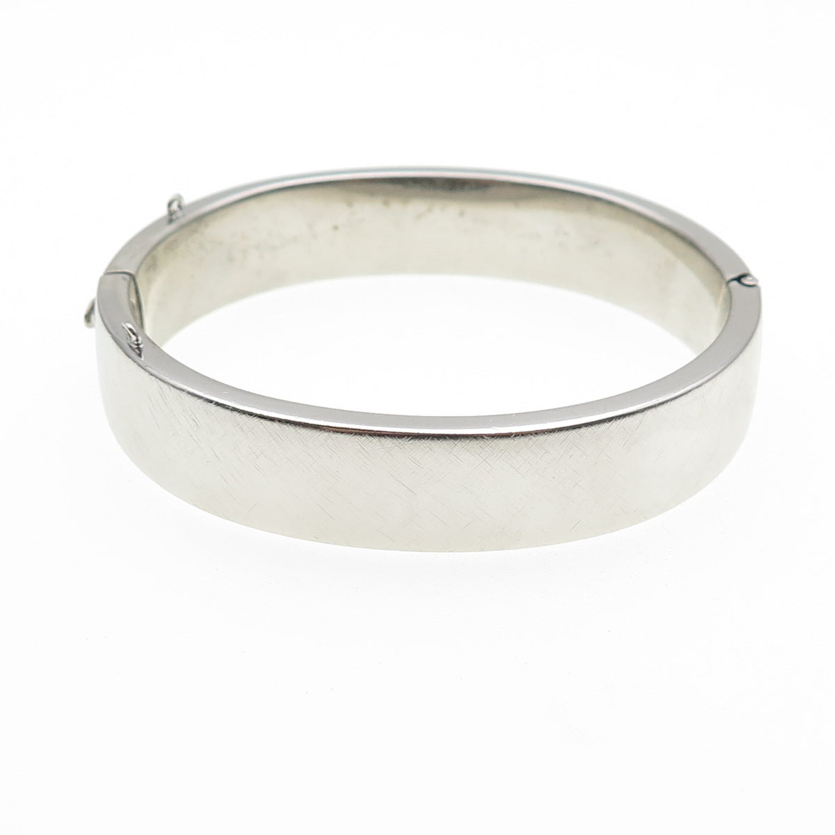 B. A. BALLOU & CO. 925 Sterling Silver Vintage Brushed Bangle Bracelet 7.25"