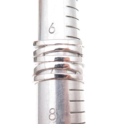 Dee Berkle 925 Sterling Silver Real Round-Cut White Topaz 5-Row Ring Size 7.25