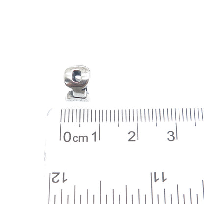CHAMILIA 925 Sterling Silver Letter Q Initial Bead Charm