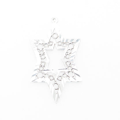 925 Sterling Silver Vintage Star of David Charm Pendant