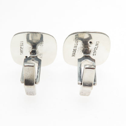 925 Sterling Silver Antique Siam Niello Hindu Goddess Cufflinks