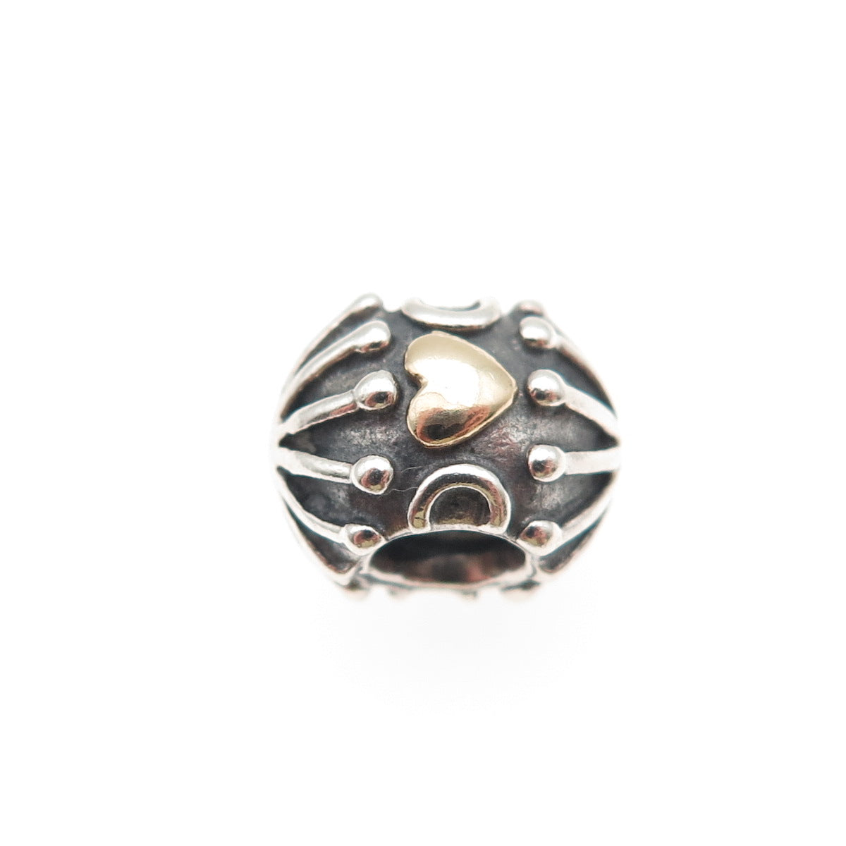 Pandora 925 Sterling Silver Gold Love & Hugs Slide Bead Charm