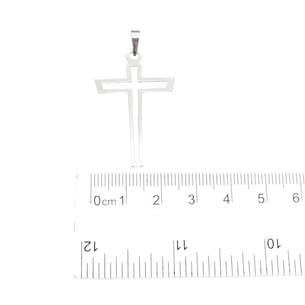 925 Sterling Silver Vintage Open Cross Charm Pendant