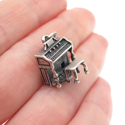 BEAU CRAFT 925 Sterling Antique Art Deco Organ Music Instrument 3D Mini Pendant
