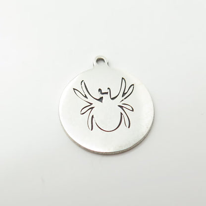 925 Sterling Silver USA Two In Town Crab Charm Pendant