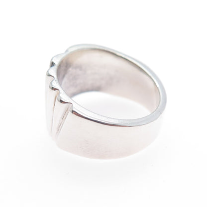 CHAPAL ZENRAY 925 Sterling Silver Vintage Modernist Ring Size 6.25