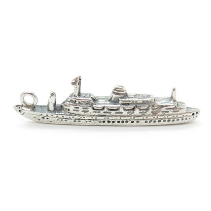 835 Silver Antique Art Deco SS Statendam Ocean Liner 3D Pendant