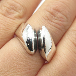925 Sterling Silver Vintage Ribbed Ring Size 7.5