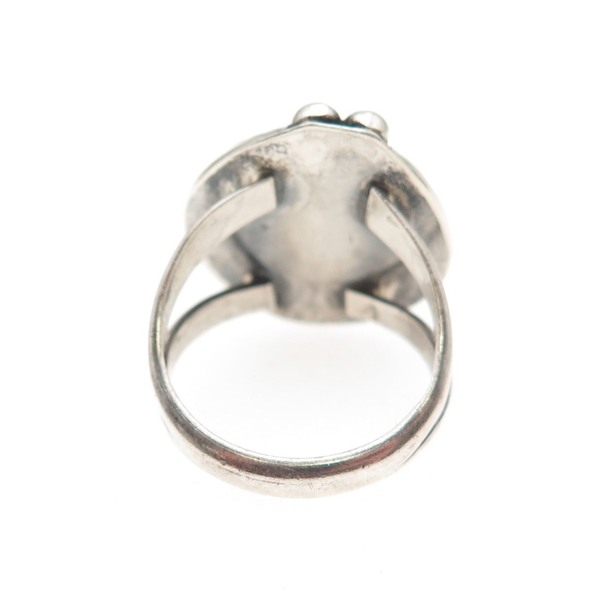 Old Pawn Sterling Silver Vintage Southwestern Turquoise Tribal Ring Size 5.75