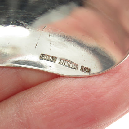LEONORE DOSKOW Sterling Silver Vintage Modernist Adjustable Cuff Bracelet 6.75"