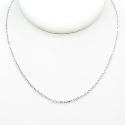 925 Sterling Silver Italy Cable Chain Necklace 16"