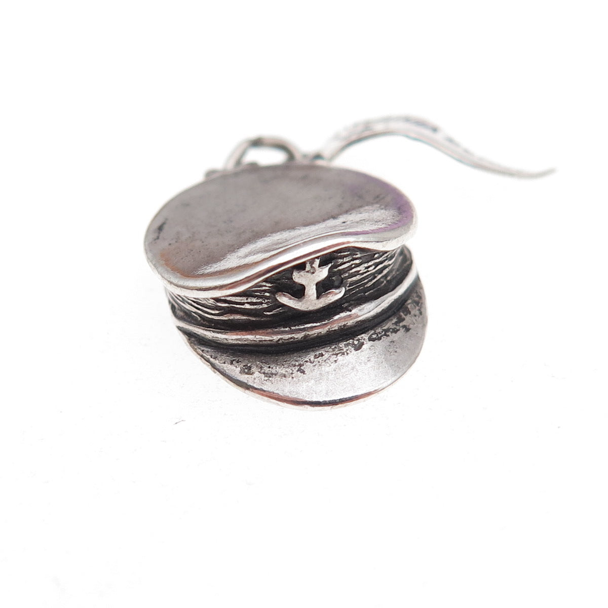 Pacific Jewelry 925 Sterling Silver Vintage Naval Officer's Cap Charm Pendant