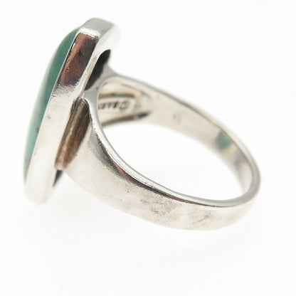 Barse Sterling Silver Vintage Real Lone Mountain Turquoise Modernist Ring Size 9