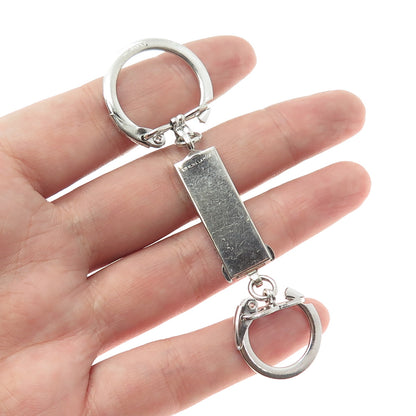 LAMODE 925 Sterling Silver Vintage USA Double Key Ring Holder