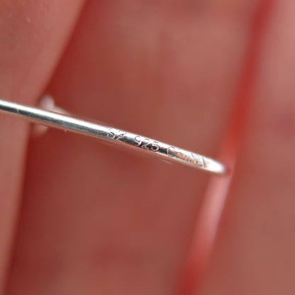 SX SALLY C 925 Sterling Silver Vintage Real Turquoise Teardrop Dangle Earrings