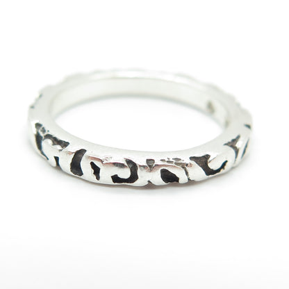 SILPADA 925 Sterling Silver Vintage Bali Stackable Band Ring Size 6