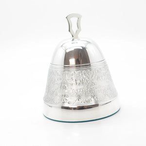 925 Sterling Silver Vintage Italy Ornate Music Bell Box / SIGNED "FC"