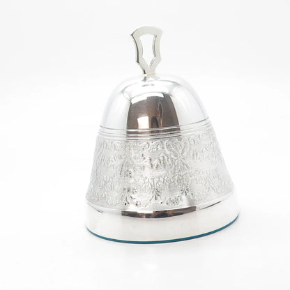 925 Sterling Silver Vintage Italy Ornate Music Bell Box / SIGNED "FC"