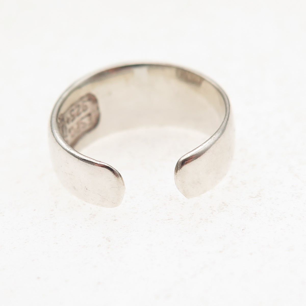 Joseph Esposito Sterling Silver 14K Gold Vintage Heart Adjustable Ring Size 4
