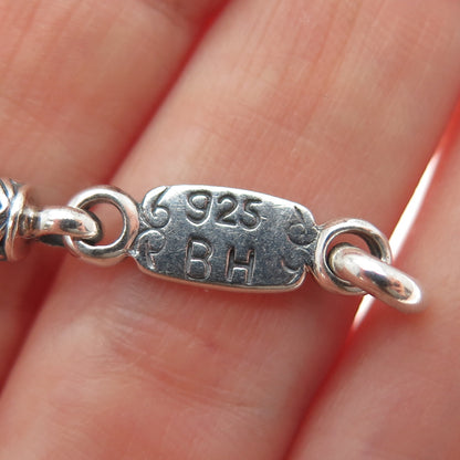 EFFY 925 Sterling Silver Vintage Spiga Chain Oxidized Necklace 18"