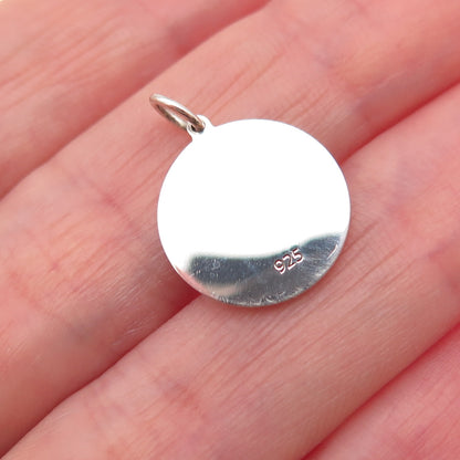 925 Sterling Silver Brown Enamel Cat & Dog Friendship Charm Pendant