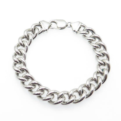 925 Sterling Silver Cuban Link Bracelet 7.25"